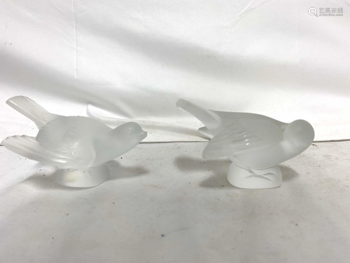 Two Lalique Birds