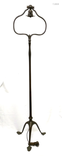 Tiffany Studios Double Harp Bronze Floor Lamp Base