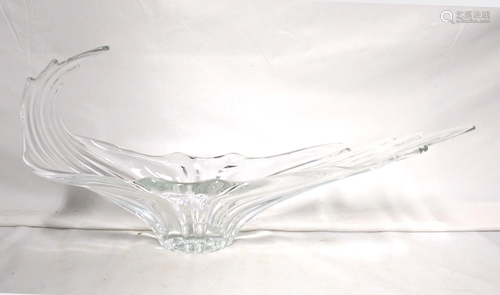 Large Art Glass Flower Form Bowl