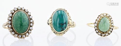 (3) Turquoise Rings