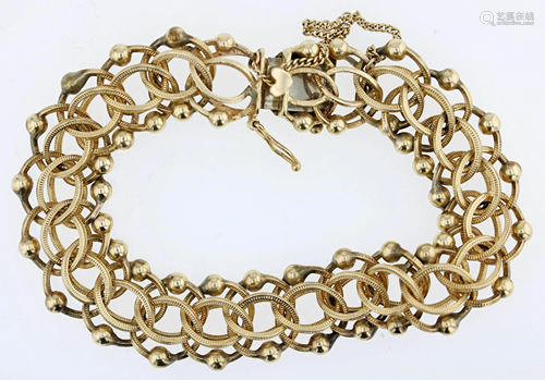 14K Double Link Bracelet