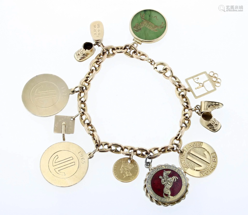 Mariner's Link Charm Bracelet with 9 Charms