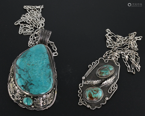 (2) Turquoise Necklace