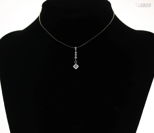 Delicate Platinum Drop Pendant