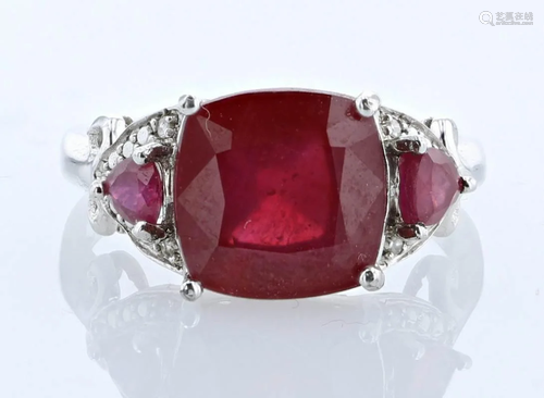 Sterling Silver Ruby Ring