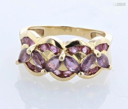 14K Pink Sapphire Ladies Ring