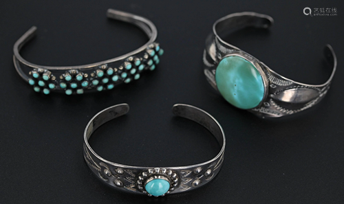 (3) Southwestern Silver Bracelets