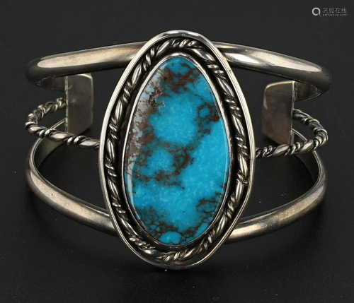 B.Mead Sterling Turquoise Silver Cuff