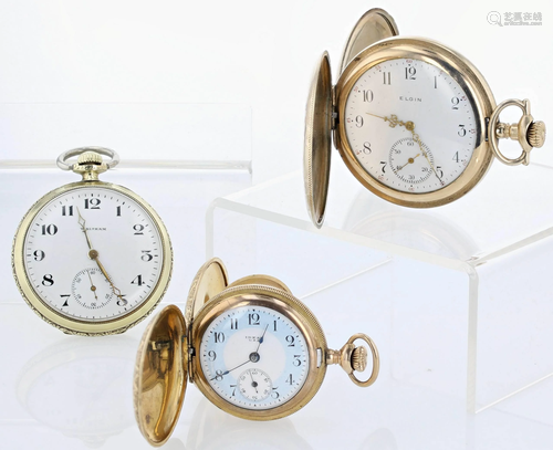 Lot (3) YGF Pocket Watches