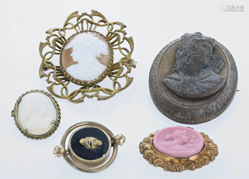 (5) Vintage and Antique Brooches