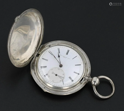 Charles Tissot & Son Silver KW Pocket Watch