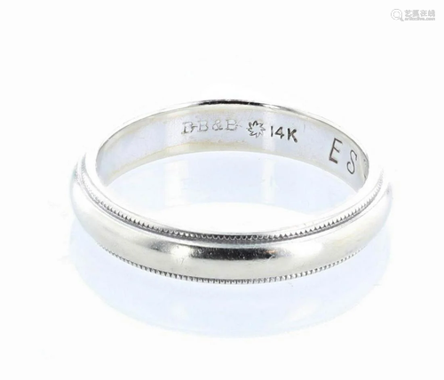 Bailey Banks & Biddle White Gold Wedding Band