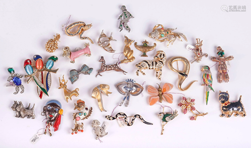 (29) Collection of Whimsical Brooches and Pins