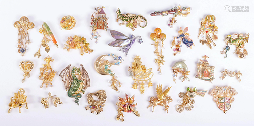 (27) Pc lot of Magical and Fantasy Brooches