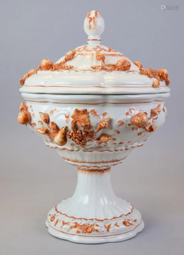 Italian Faience Tureen on Pedestal