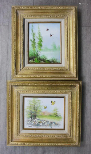 2 Oils on Canvas Nature Scenes