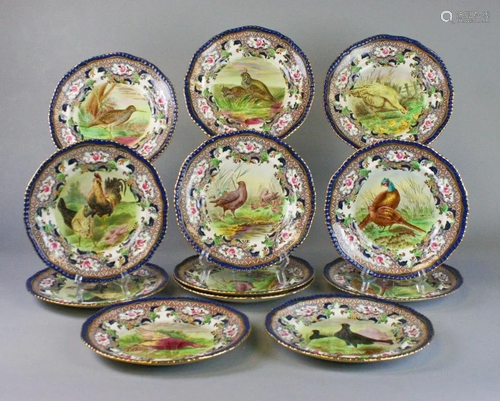 Set of 12 Copeland Spode Game Plates