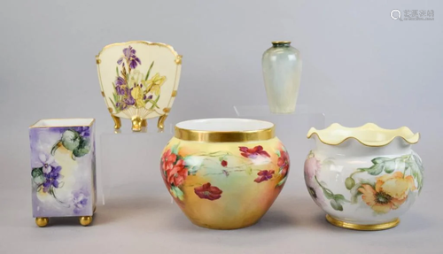 Grouping of Five Porcelain Vases