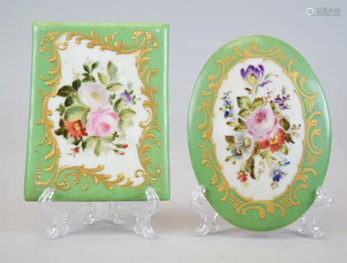 2 Hand Painted Porcelain Plaques