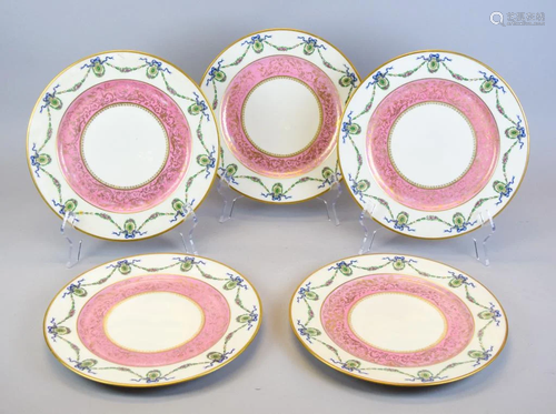 5 William Guerin Limoges Service Plates