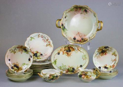 19 Piece Tressemanes & Vogt Limoges Dessert Set