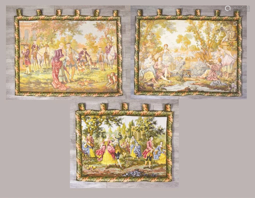 3 Needlepoint Panels