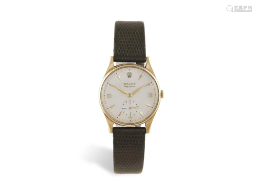 A GOLD MANUAL WIND MOVEMENT WRISTWATCH, BY ROLE…