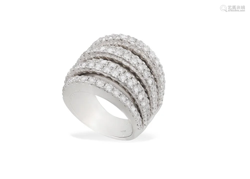 A DIAMOND COCKTAIL RING, BY BUCHERER Of openwork