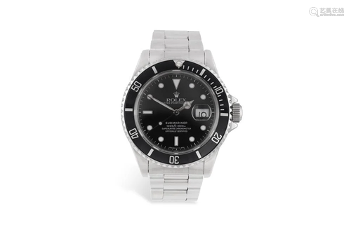 A STAINLESS STEEL AUTOMATIC SUBMARINER WRISTWA…