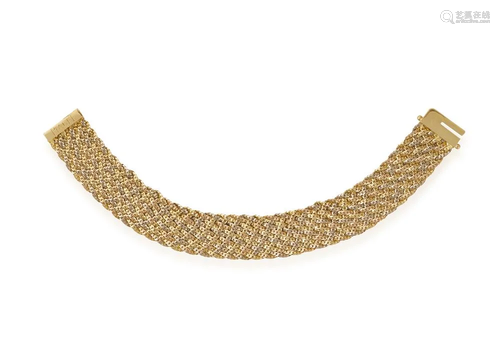 A GOLD MESH BRACELET, BY PIAGET Composed of a highly