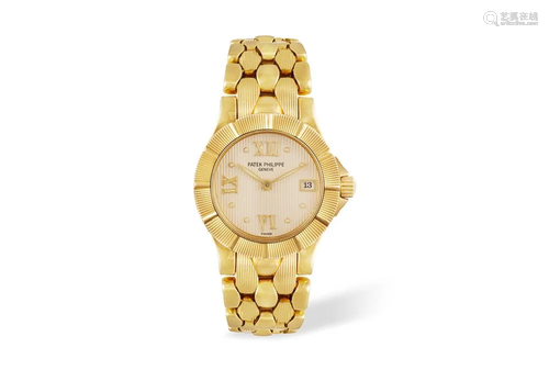 A FINE 18K GOLD AND DIAMOND-SET 'NEPTUNE' WRISTWA…