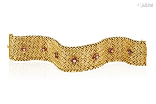 A RUBY AND DIAMOND BRACELET, BY UNO A ERRE, CIRCA 1…