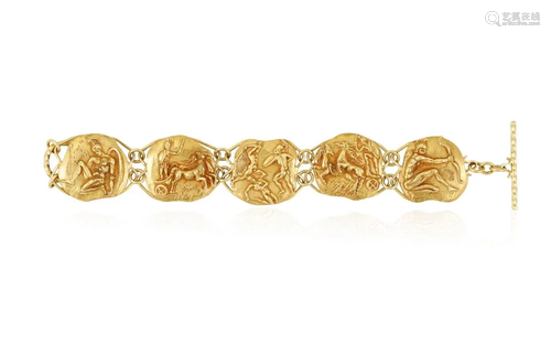 A GOLD BRACELET, BY GERMANO ALFONSI, CIRCA 1960