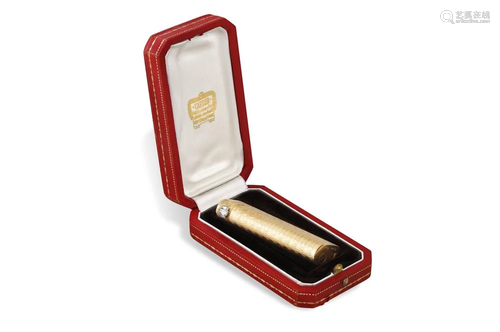 A DIAMOND-SET AND GOLD LIGHTER, BY CARTIER PARIS, CIRCA