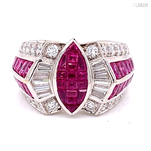 18k Ruby Diamond Ring