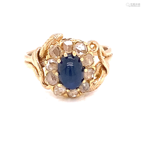 18k Sapphire Rosetta Ring