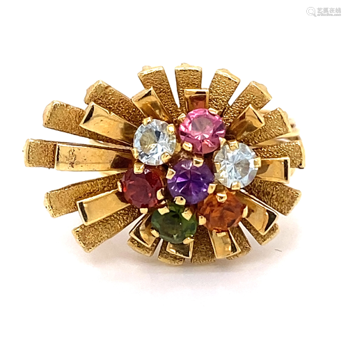 1950’s 18k H. STERN Multicolor Stone Ring