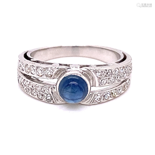 18k Diamond Sapphire Ring