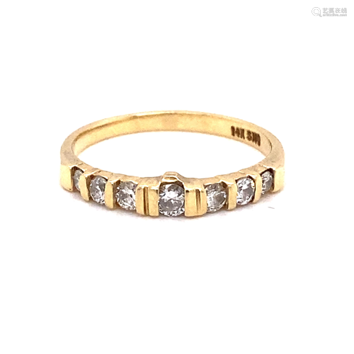 14k Diamond Wedding Band