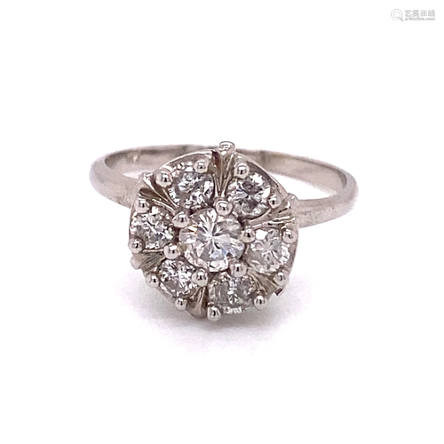 14k Diamond Rosetta Ring