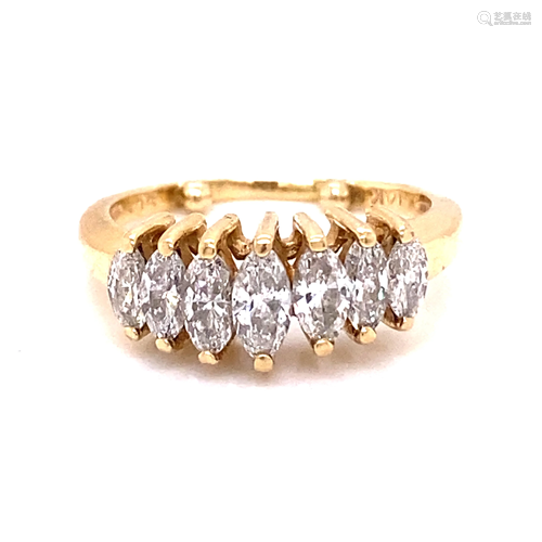 14k Marquise Diamond Ring