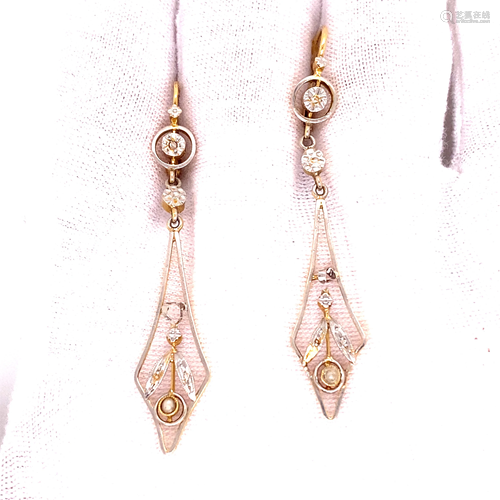 1920’s 14k Drop Earrings