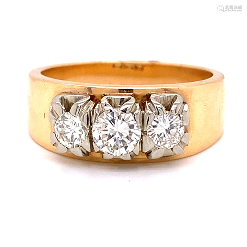 Retro 18k Diamond Ring