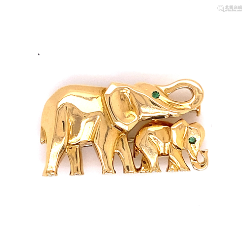 CARTIER Elephant 18k Brooch