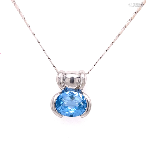 18k Topaz Pendant