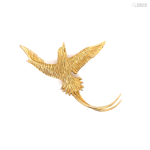 18k Swallow Pendant