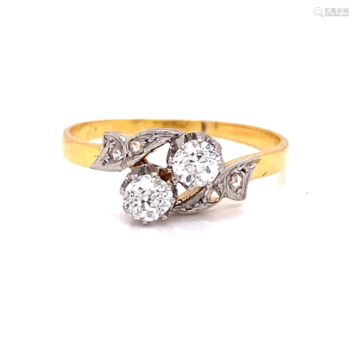 1920’s 18k Platinum Diamond Ring