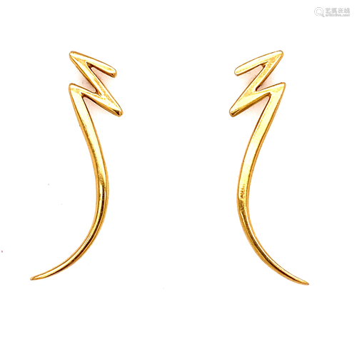 TIFFANY & CO 18k Paloma Picasso Abstract Earrings