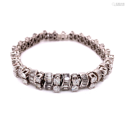 Art Deco Platinum Diamond Bracelet