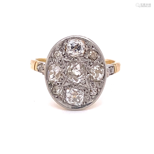 1920’s Platinum 18k Diamond Ring